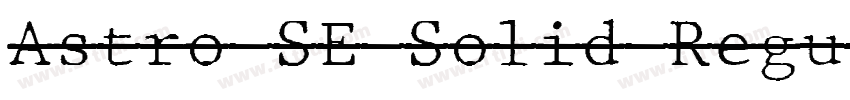 Astro SE Solid Regul字体转换